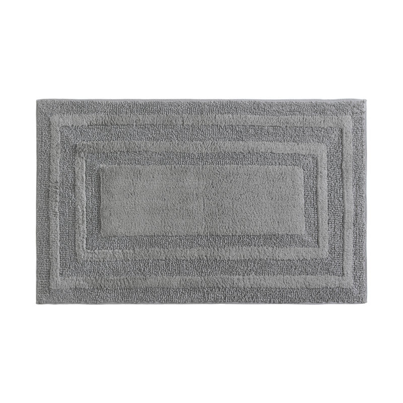 Eddie Bauer Logan Cotton Bath Rug Runner, Chrome Gray, 60" L x 22" W