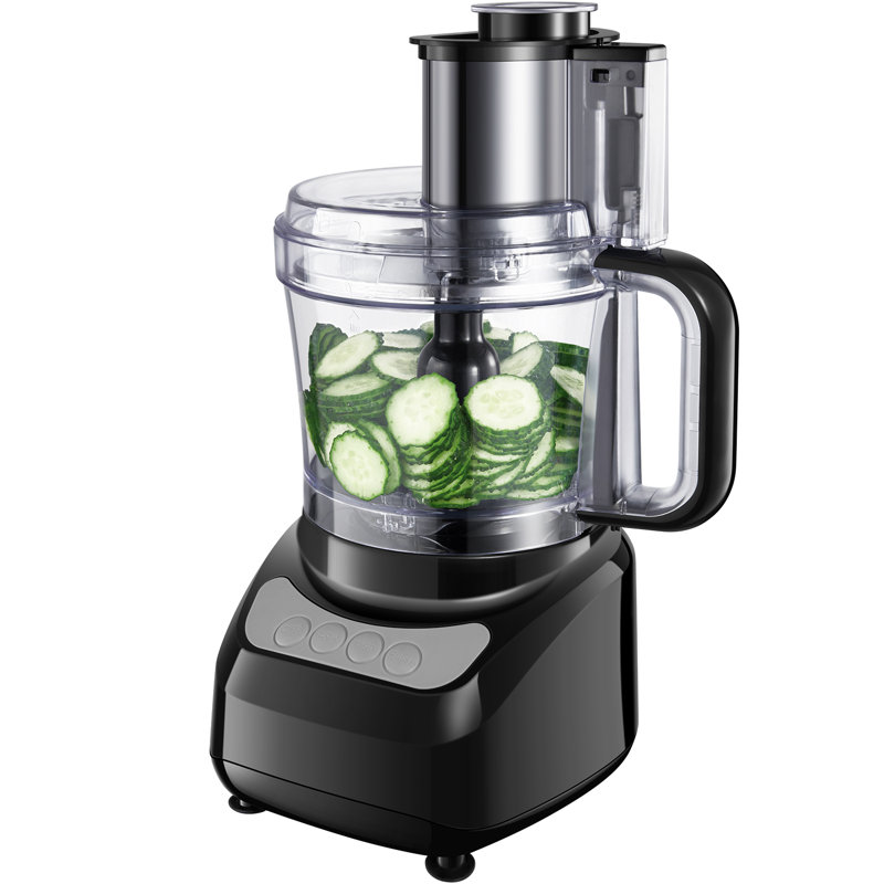 Food Processor, 12 Cup, 2 In 1 Feed Chute,  Chopper, Grinder,