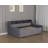 Twin Size Daybed With Trundle, LED Light, Charging Station, And Velvet Upholstery For Modern Living