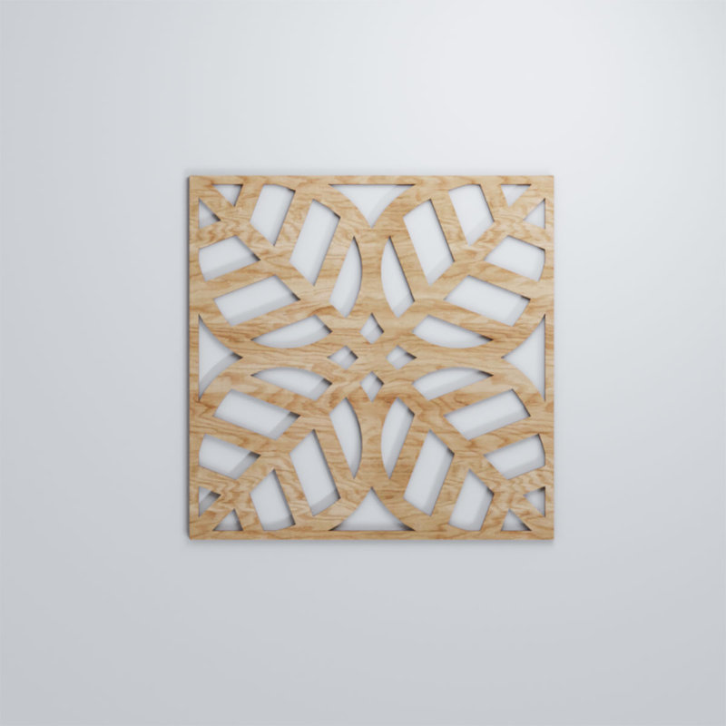 Panneaux muraux décoratifs en bois Garland, Chêne rouge, H 15 3/8 po x l 15 3/8 po x P 1/4 po