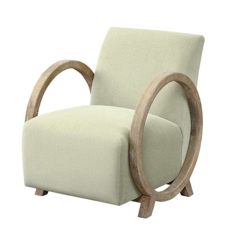 Upholstered Club Chair, Green