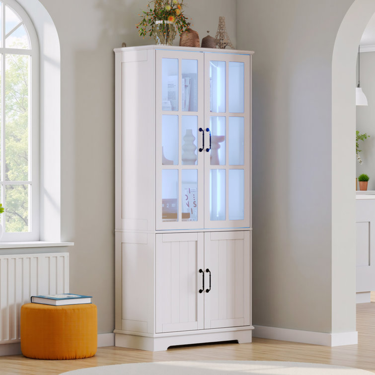 Duniya 71" Tall Storage Cabinet With Led Lights