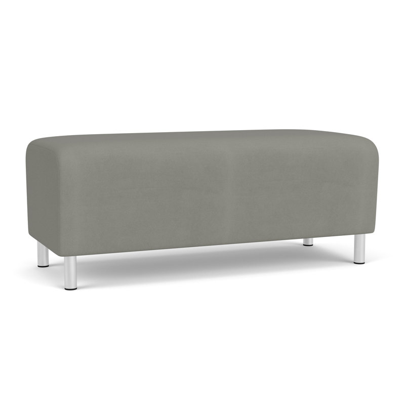 Ravenna Lounge Reception Loveseat Bench, Open House Shadow, Black Wood