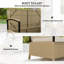 Outsunny 125L Garden Storage Bench 2 Seater PE Rattan Metal Frame-124387969