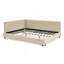Structure de lit capitonnée rembourrée, structure de canapé-lit avec dossier et accoudoirs confortables, lit pour chambre à coucher, salon, velours-1602039036