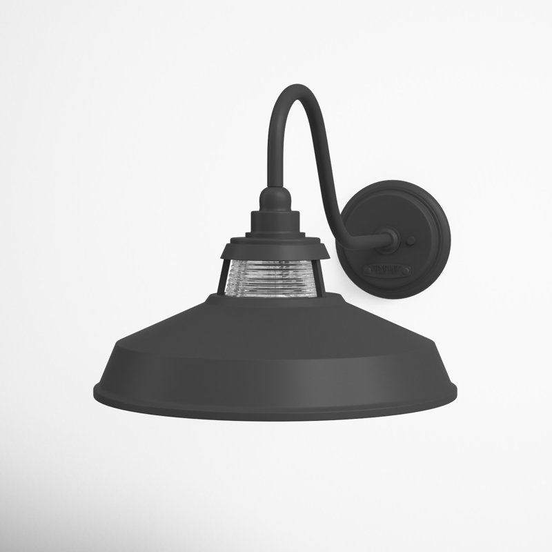 Calum Aluminum Wall Light, Black, 11.5" H x 14" W x 24" D