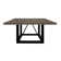 Braylenn Solid Wood Top Metal Base Dining Table