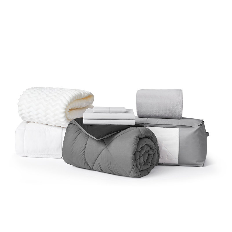 Ensemble de dortoir simple TG, Gris/noir