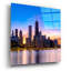 «Chicago - Amber Sunset Glow» par Epic Portfolio, art mural en verre acrylique-111027470