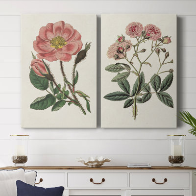 Mélange de fleurs roses - Toile tendue avec châssis de qualité supérieure - Prêt à accrocher