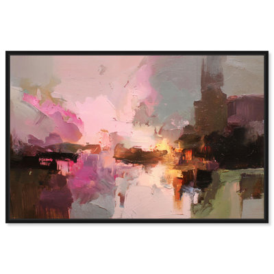 «Creamy Rose Palette III», reproduction d'art sur toile par Art Remedy, cadre noir, 36 x 24