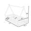 Lit simple en bois avec motif de tipi et lattes-117046657