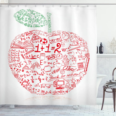 Ensemble de rideau de douche et crochets éducatifs