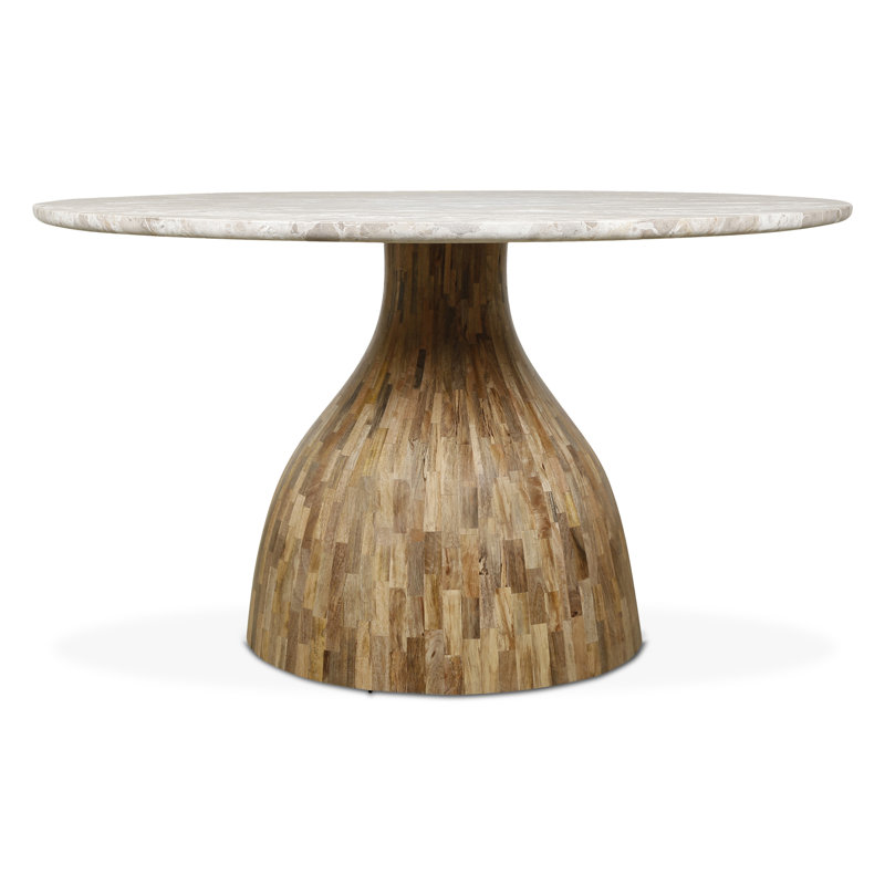 Table de salle à manger Finan, Naturel, Beige
