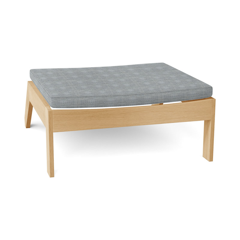 Repose-pieds Ashland Teak Adirondack - Teck naturel, InsideOut® Rollo ‑ lin argent, Welt, Teck naturel