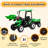 AMERLIFE 24V Ride on Tractor for Kids with Trailer & Front Loader, 3-in-1 Electric Construction Vehicle, Dual Motors, All-Terrain Wheels, MP3/USB/Bluetooth, LED Lights, Outdoor Gift for Ages 3-8 (Green)-116547194