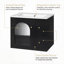 Ensemble de meuble-lavabo 24 po avec lavabo, armoire de rangement à 2 tiroirs et porte vitrée, unité murale étanche (beige / noir / blanc)-2141046514