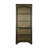 Favien 78 Inch 5 Tier Rubberwood Bookcase, 3 Adjustable Shelves, Oak Brown