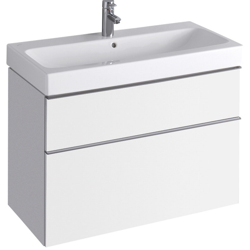 Meuble-lavabo mural simple 28,75 po DuraStyle, Blanc mat