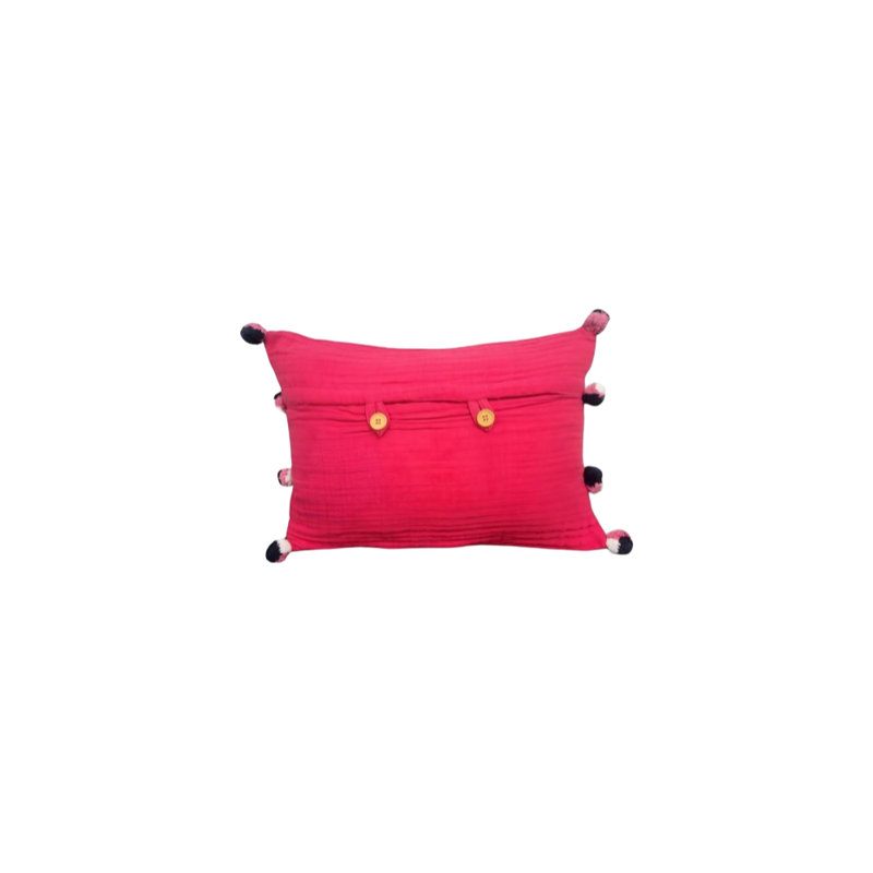 Ls Romy Muslin Pillow , Viva Magenta