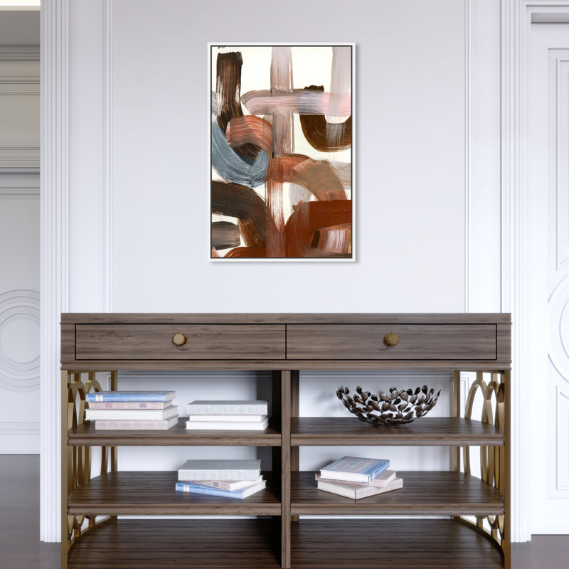 «Abstract Thick Velvet - Floater Frame», impression sur toile, Cadre blanc, H 24 po x l 16 po x P 1,5 po