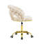 Chaise de bureau pivotante moderne en velours avec dossier à bulles-953257577