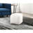 Faux Fur Square Pouf In , Non-Slip Floor Signal, Zippered, 300Lbs Weight Capacity Modern Pouf, Mark,