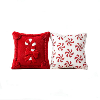 Christmas Home Decor Throw Pillow Covers Set Of 2 Candy Cane Cushion Cases for Sofa Couch 1772 X 1772 Inches Christmas Decorations Gifts