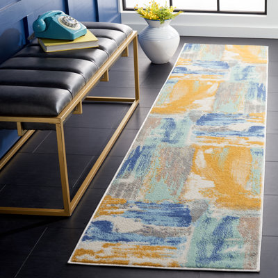 Tapis Ariadne 510 doré / bleu / vert