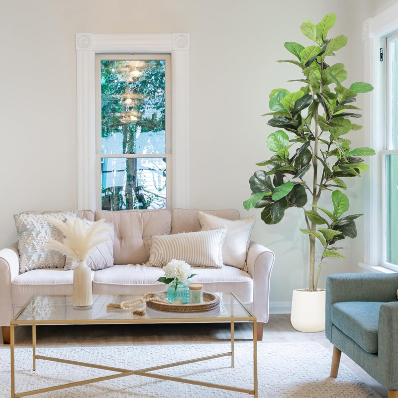 60" Artificial Fiddle Leaf Tree, 84" x 24"