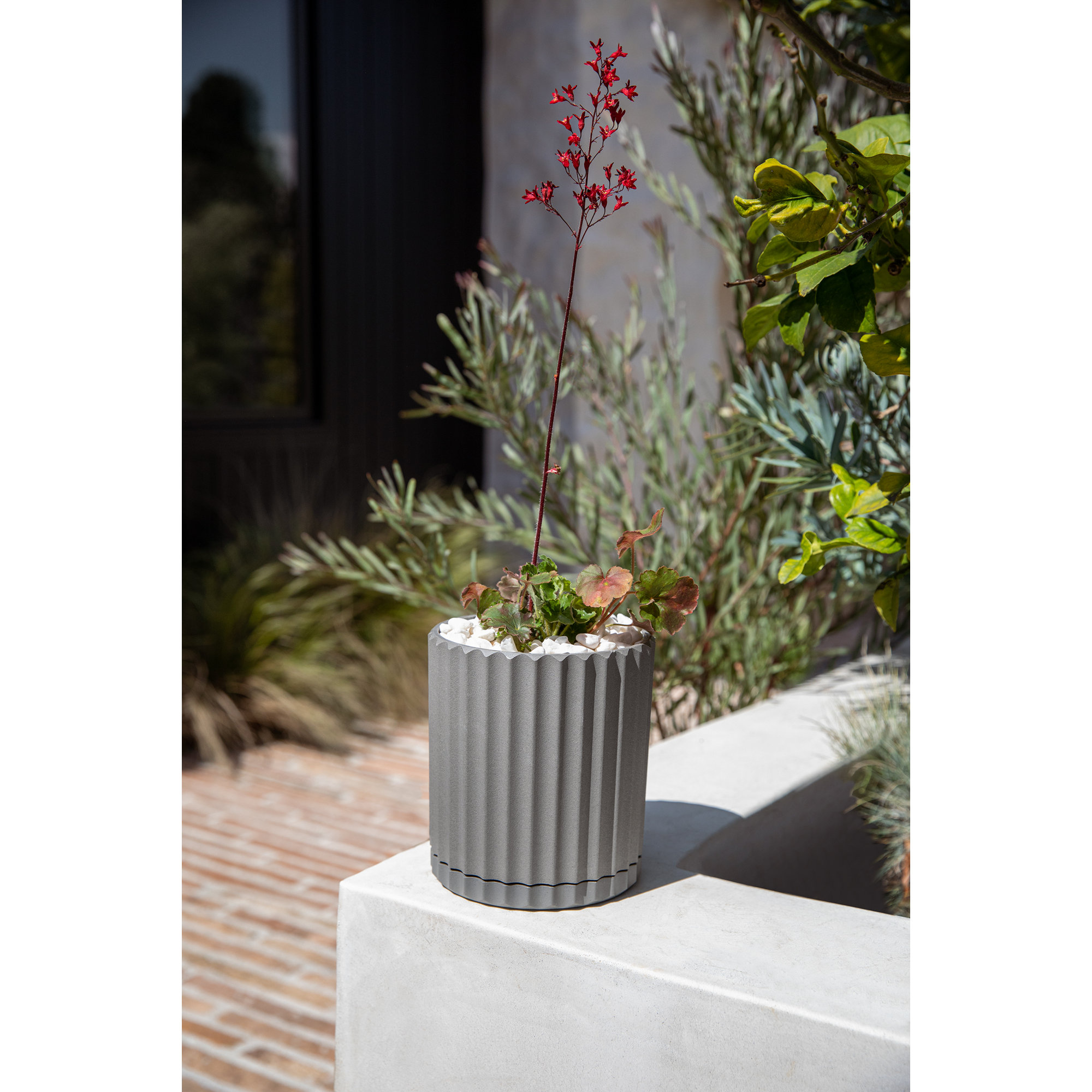 Veradek Demi Series 6" Planter, Gray, 2