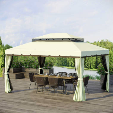 Outdoor 10' ft. W x 13' ft. D Aluminum Patio Gazebo Outsunny