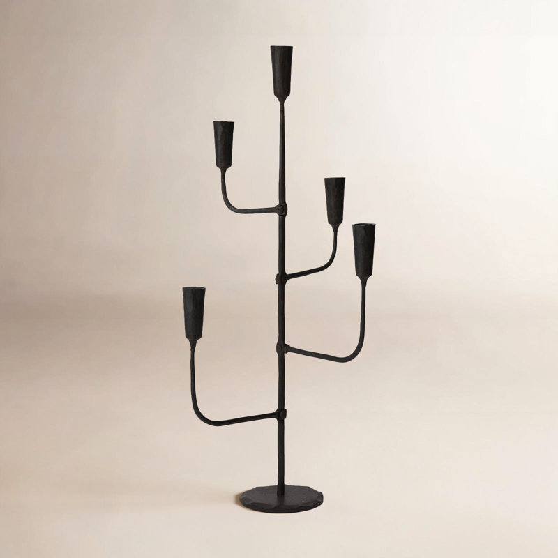 Carlette 24'' H Metal Tabletop Candelabra