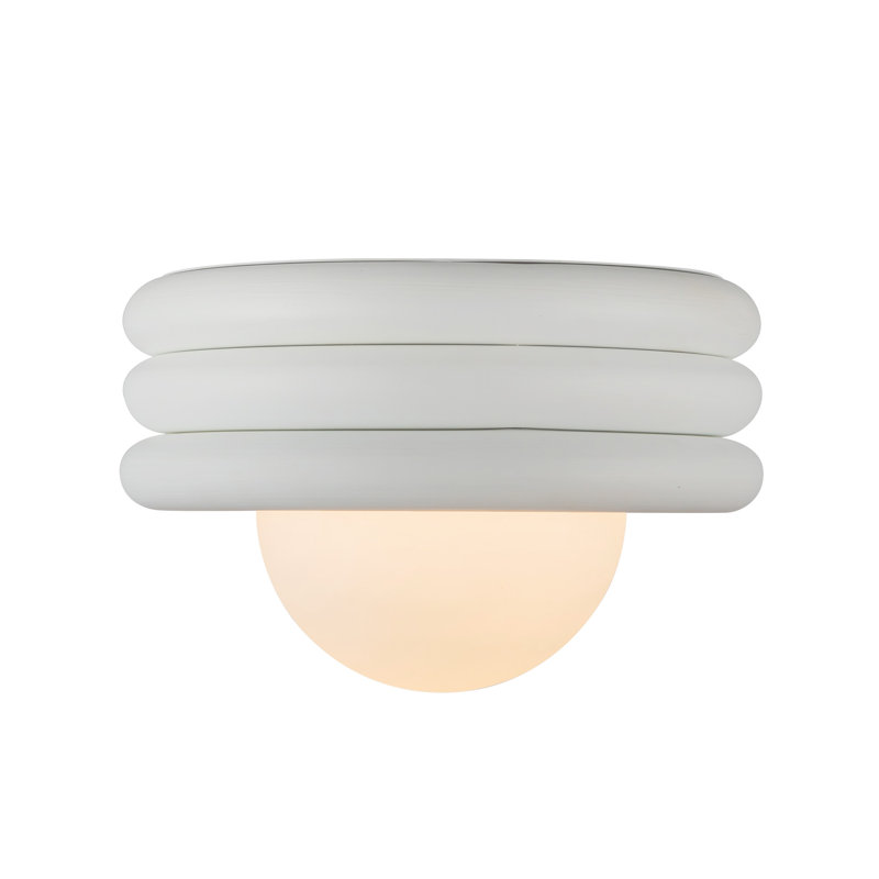 Harvey Glass Flush Mount, Chrome