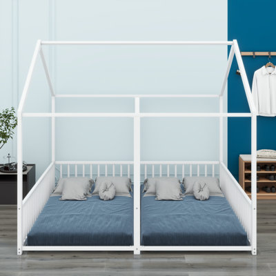Cadre de lit pour enfant en métal avec silhouette de cadre pour enfants