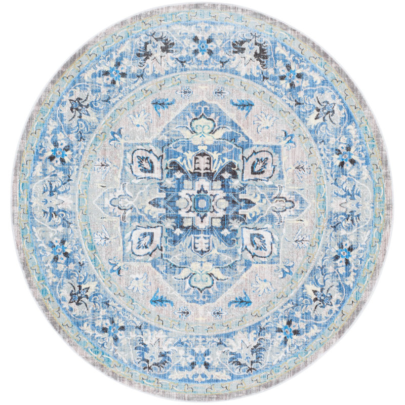 Lovilia Performance Oriental Rug, Round 6'7"