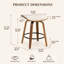 Tabourets de bar pivotants en similicuir Gerald-853451437-853451433
