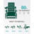 Chaise Lounge Chair Outdoor with Wheels, Oversize Patio Lounge Chairs with Wood Texture, 6-Position Plastic Lounge Chairs for Poolside, Patio, Deck, Beach-129391106-129391107