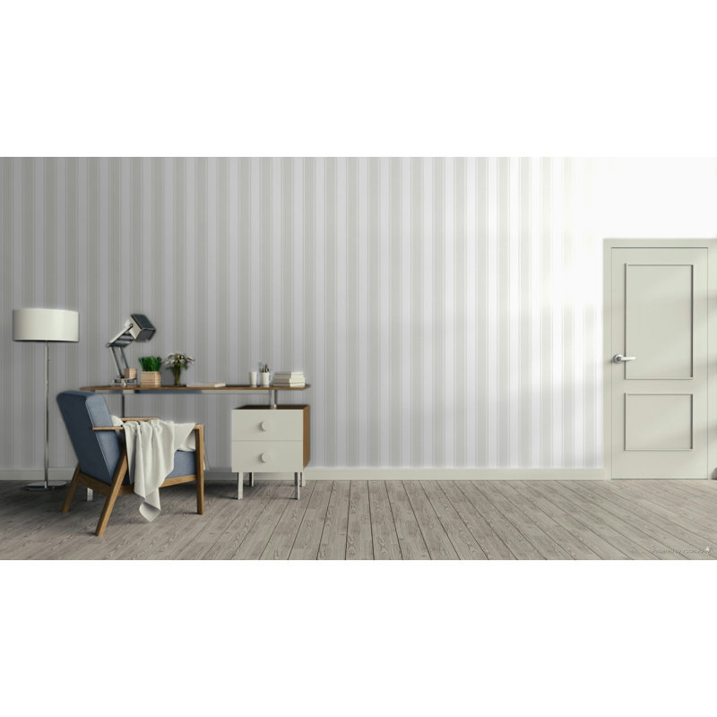 Italian Classics 4 Stripe 3D Embossed Wallpaper Roll, Cream