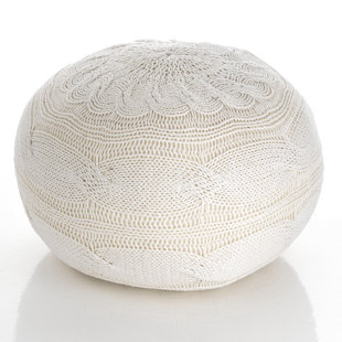 50cm Wide Round Solid Colour Pouffe Ottoman