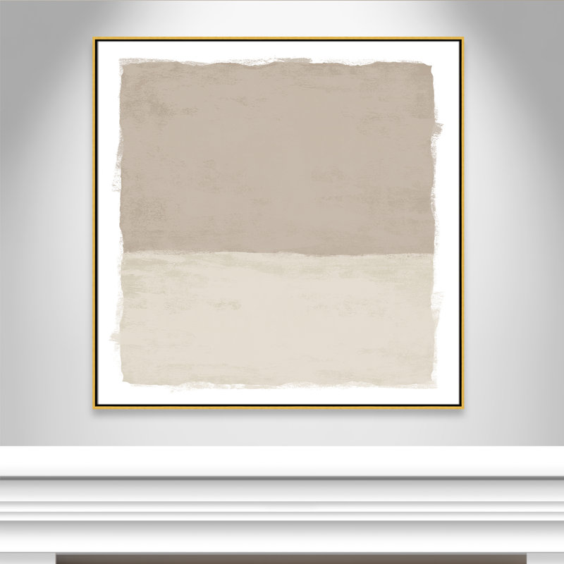 «Silent Sands I» par Natalie Carpentieri, H 46,5 po x l 46,5 po, Doré