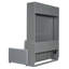 Lit escamotable double avec coussin de canapé, lit escamotable mural avec rangement, lit mural gris peu encombrant