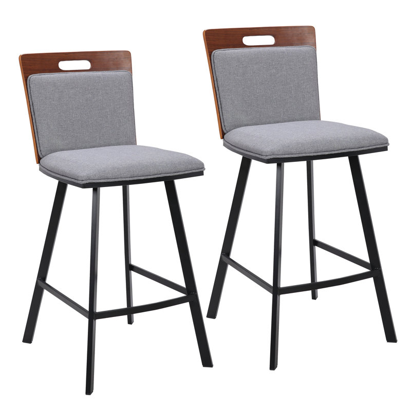 Nadia 26" Bar Stool, Gray