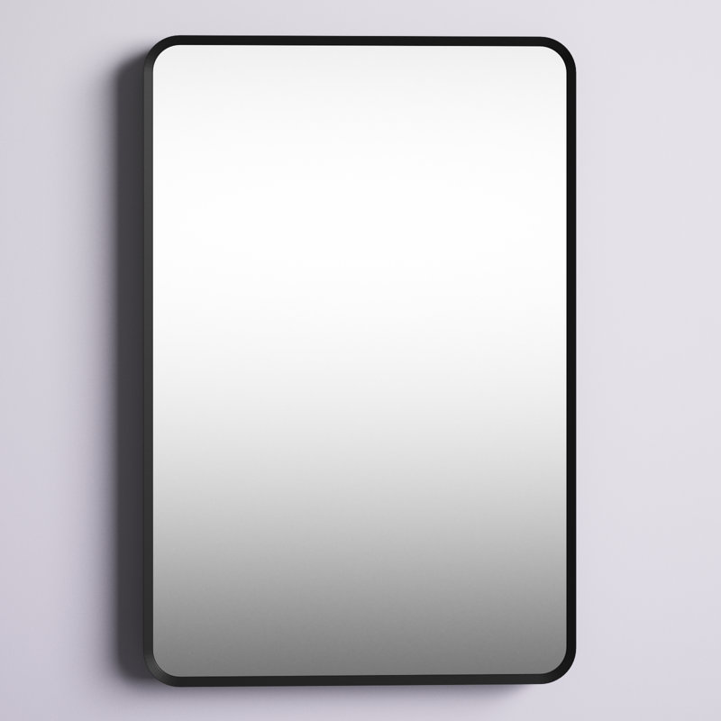 Markhai Aluminium Rectangle Mirror, Brushed Black, 48'' x 32''
