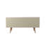 Commode double contemporaine moderne l 63 po Utopia avec 3 tiroirs pleine extension et 3 tablettes couleur crème d'érable et blanc-214247266