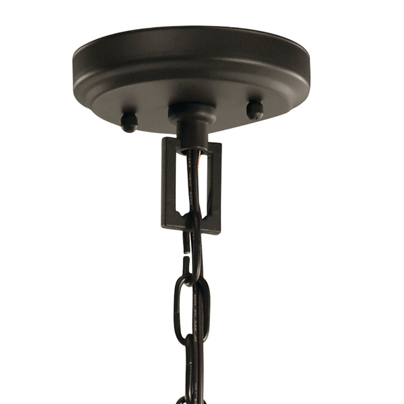 4 - Light Lantern Geometric Chandelier, Olde Bronze