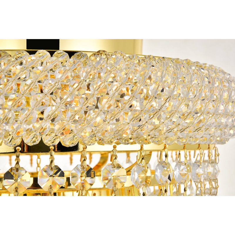 Plafonnier encastré 4 lumières 12 po Primo, Doré