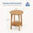 2-Tier Round Side Table with Tapered Legs, Small End Table for Living Room, Bedroom-1692382007