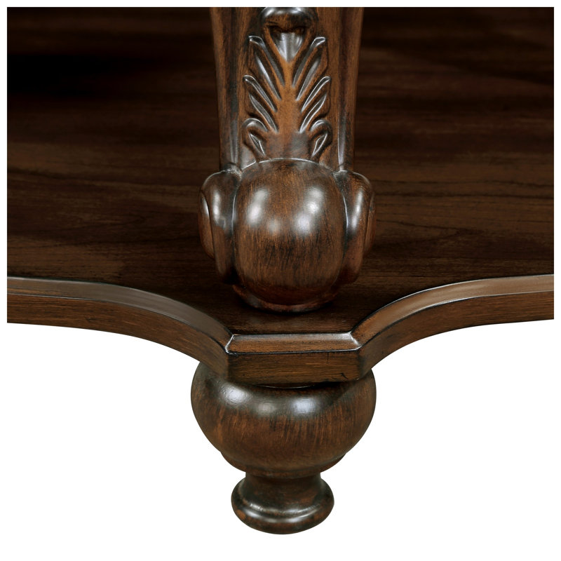 Table de bout ronde en bois d'hévéa massif avec tablette L 22 po x P 22 po x H 20,5 po FSH