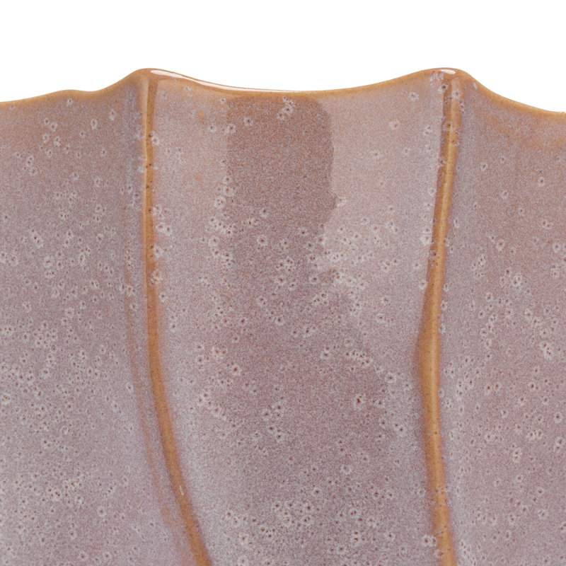 Stoneware Swirled Planter In Reactive Glaze, Purple